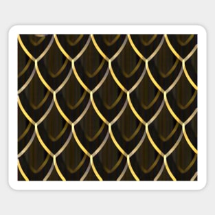 Dragon Scales Gold Sticker